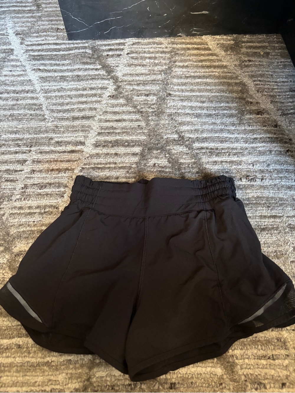 lululemon athletica Black Women's Athletic Shorts with Reflective Trim